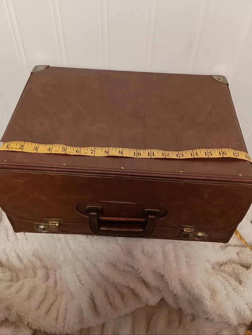 Vintage- Classic Leather Briefcase Large- Brown